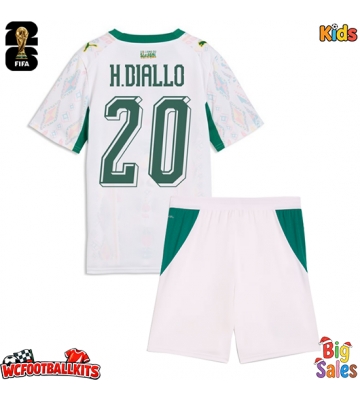 Senegal Habib Diallo #20 Replica Home Stadium Kit for Kids World Cup 2026 Short Sleeve (+ pants)